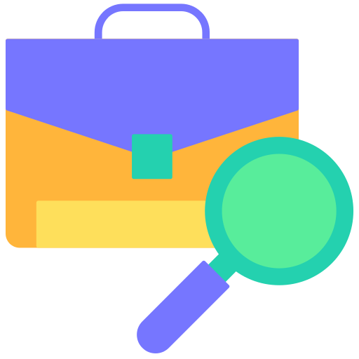 investigación de empleo icono gratis