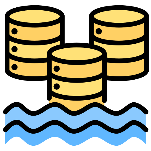 lago de datos icono gratis