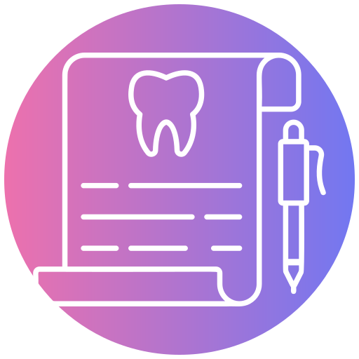 título de dentista icono gratis