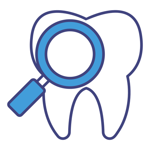 búsqueda dental icono gratis