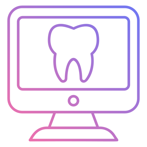 dentista en línea icono gratis