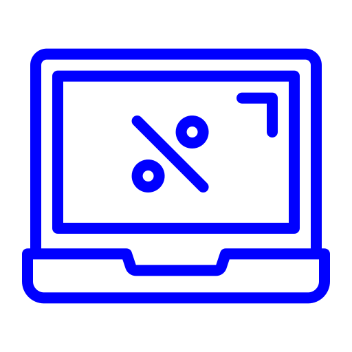 por ciento icono gratis