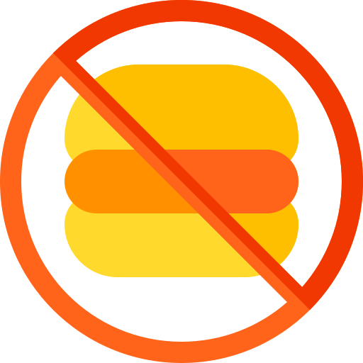 No fast food Basic Rounded Flat icon