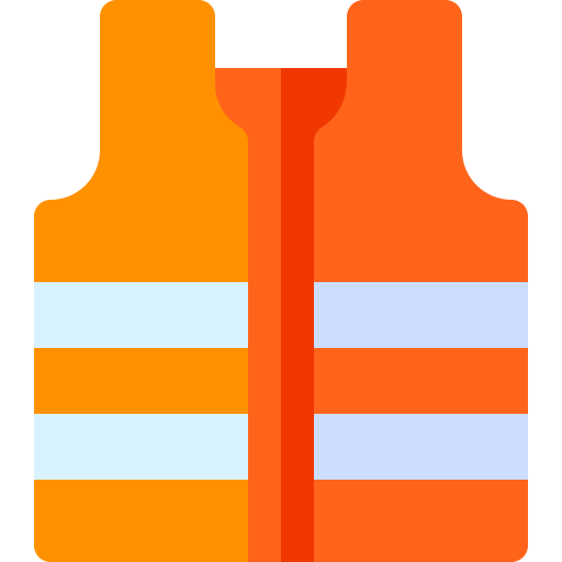 Life vest Basic Rounded Flat icon