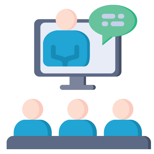 formación en línea icono gratis