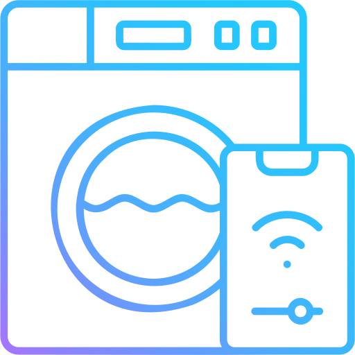 lavadora inteligente icono gratis