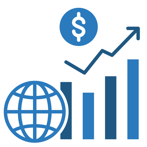 impacto económico icono gratis