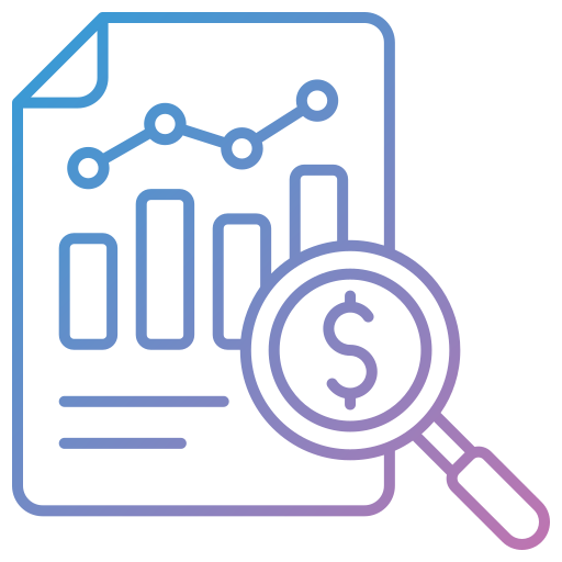 análisis de costos icono gratis