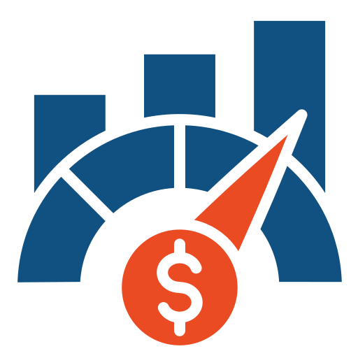 indicadores económicos icono gratis