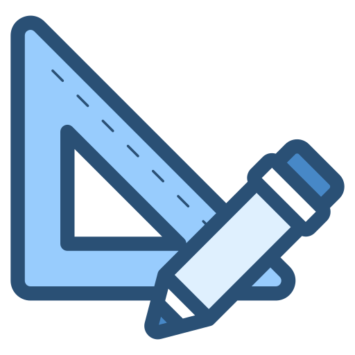bleistift und lineal kostenlos Icon