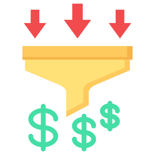 embudo de conversión icono gratis