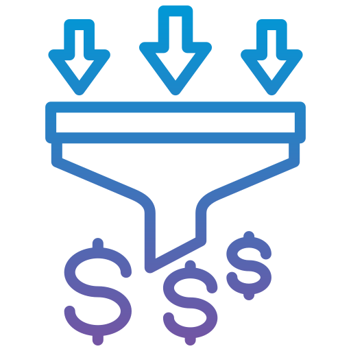 embudo de conversión icono gratis