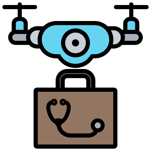 dron médico icono gratis