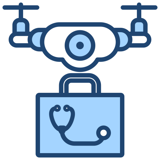 dron médico icono gratis