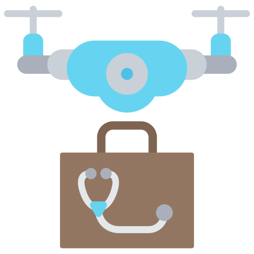 dron médico icono gratis