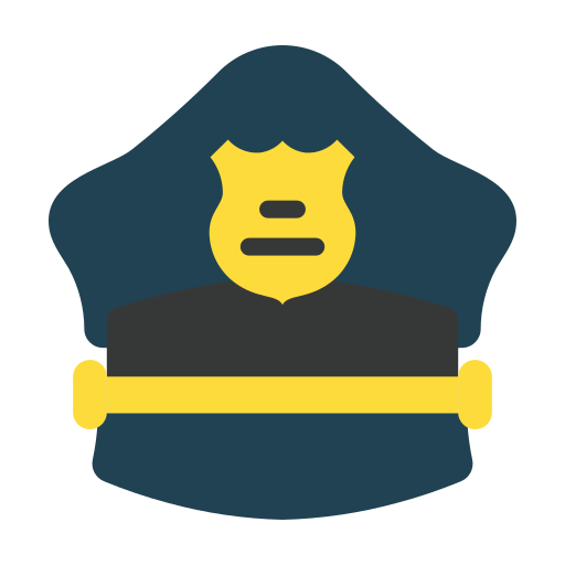 sombrero de policía icono gratis