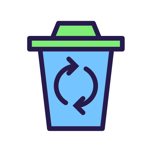 reciclaje de basura icono gratis