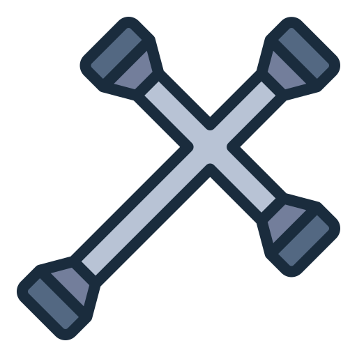 Cross wrench free icon Cross wrench free icon