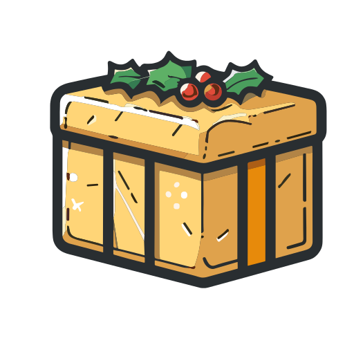 caja de navidad icono gratis