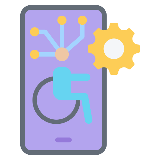 tecnología de asistencia icono gratis