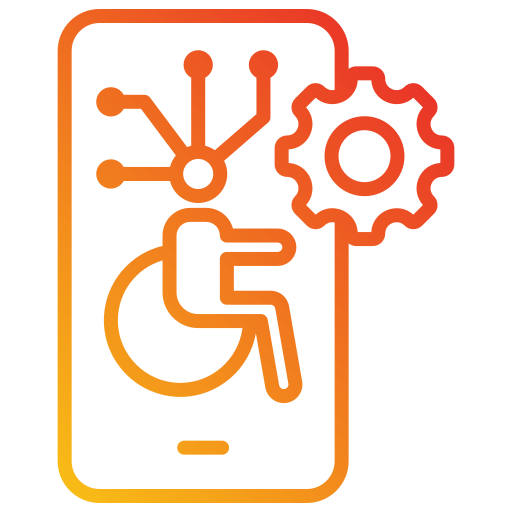 tecnología de asistencia icono gratis