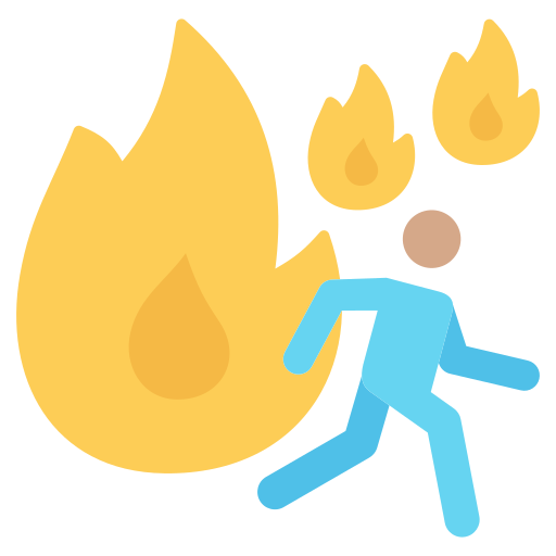 evacuación icono gratis