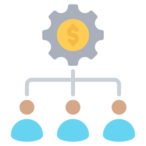 economía colaborativa icono gratis