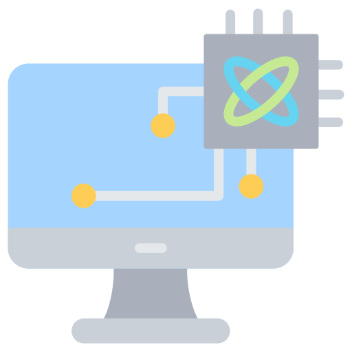 computación cuántica icono gratis