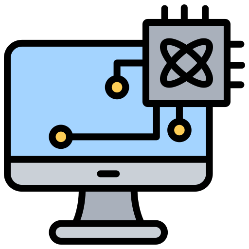 computación cuántica icono gratis
