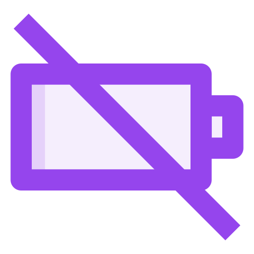 sin batería icono gratis