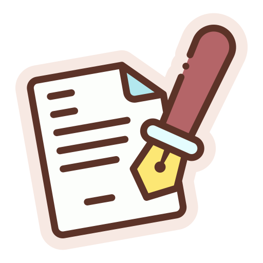 firmar documento icono gratis