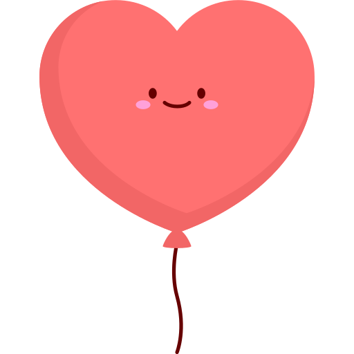 globo de corazón icono gratis