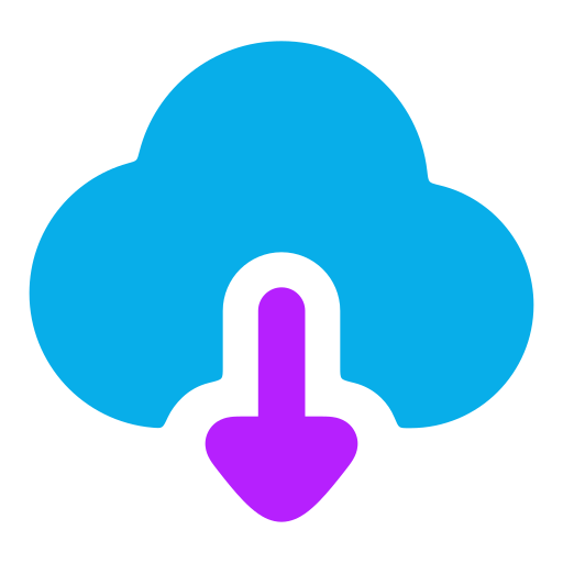 descarga en la nube icono gratis