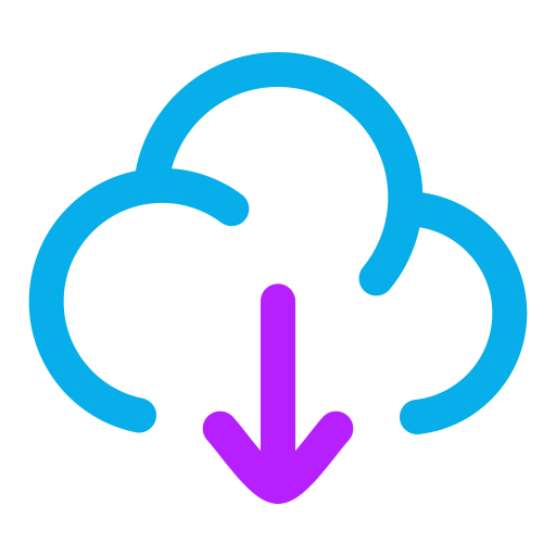 descarga en la nube icono gratis