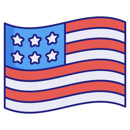 bandera americana icono gratis