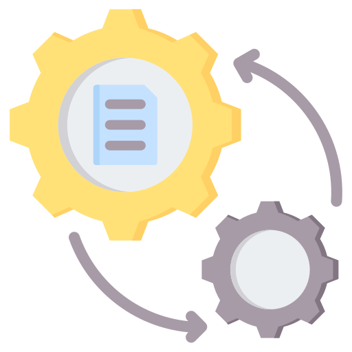 proceso de datos icono gratis