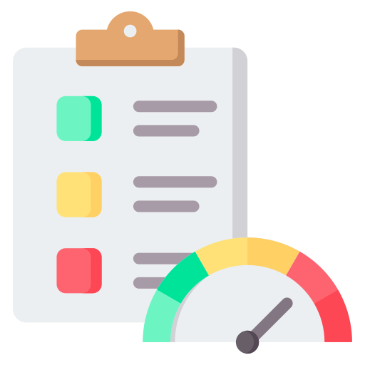 evaluación comparativa icono gratis