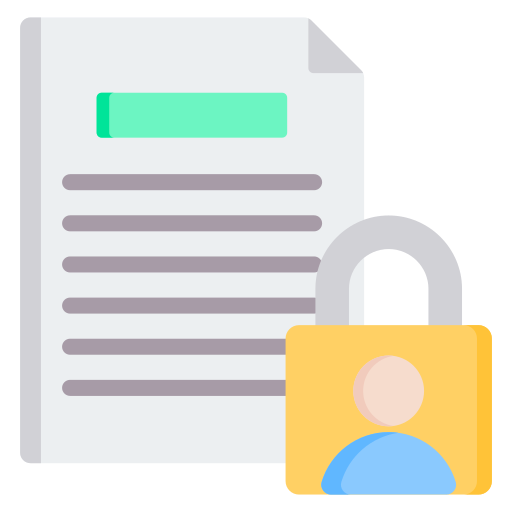privacidad de datos icono gratis