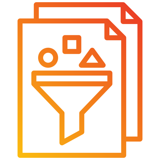 filtrado de datos icono gratis