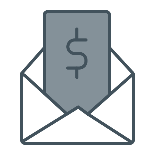 fondos por correo electrónico icono gratis