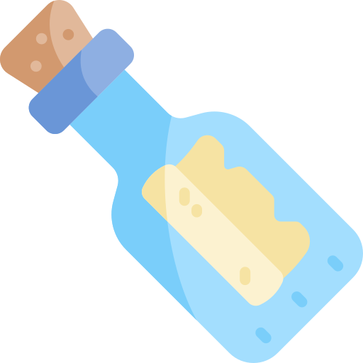 Message in a bottle Kawaii Flat icon