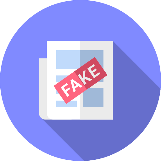 Fake news Flat Circular Flat icon
