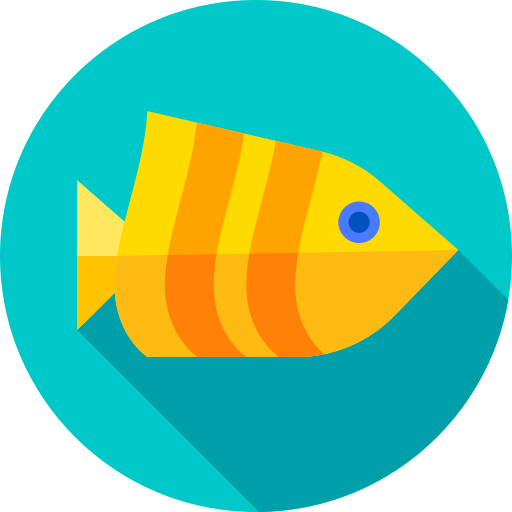 Fish Flat Circular Flat icon