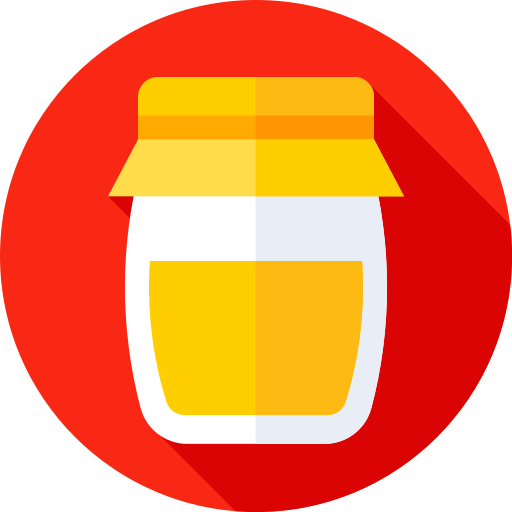 Honey Flat Circular Flat icon