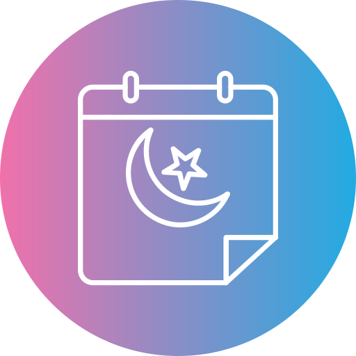 calendario islámico icono gratis