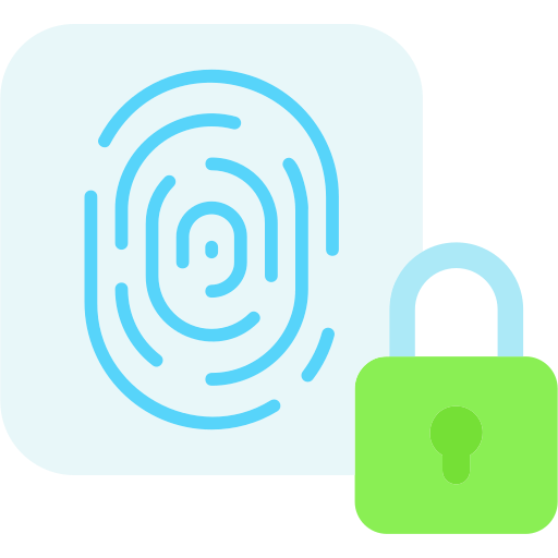 bloqueo de huella dactilar icono gratis