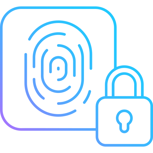 bloqueo de huella dactilar icono gratis