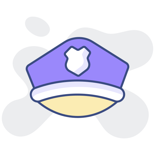 sombrero de policía icono gratis