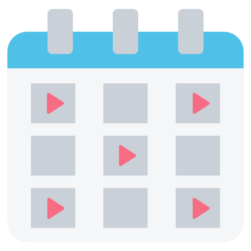 calendario de contenidos icono gratis