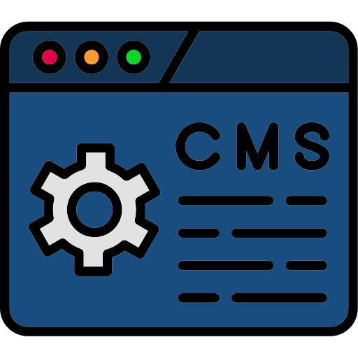 sistema de gestión de contenidos icono gratis